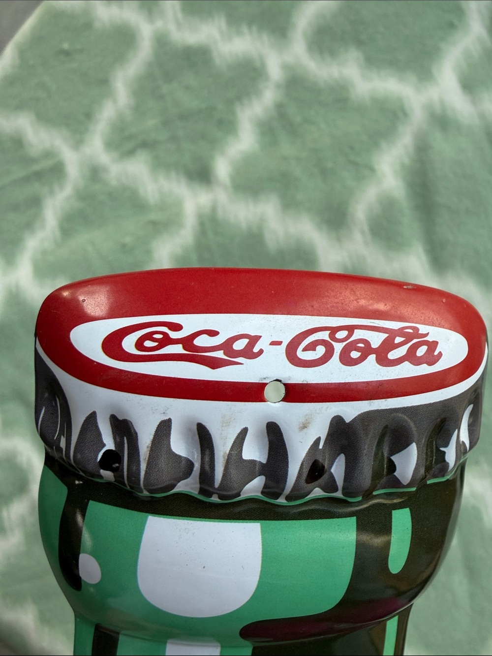 Vintage Ande Rooney Coca-Cola Die Cut 3D Bottle Wall Sign black Red Green Accent - Picture 6 of 6